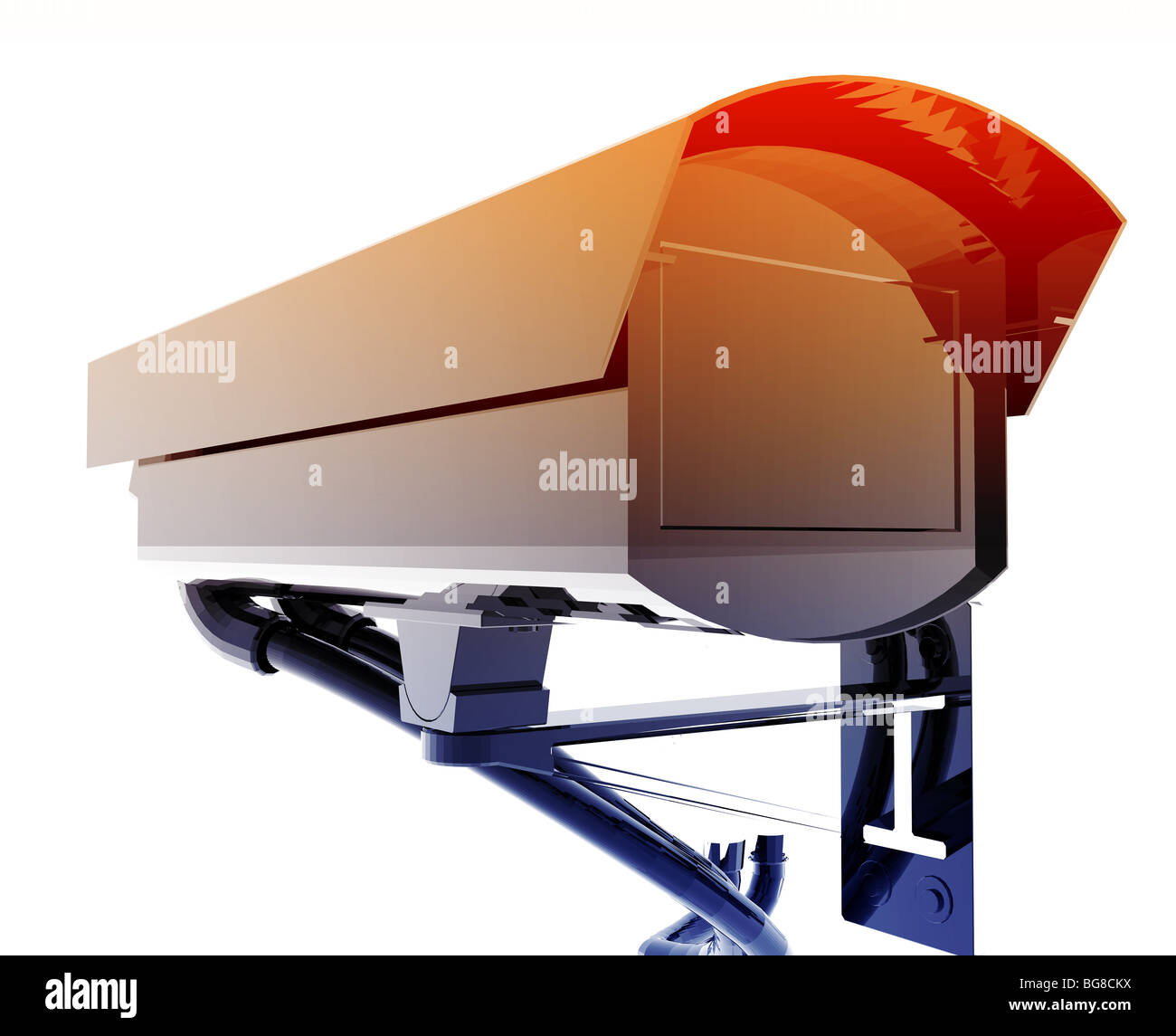 Surveillance cctv camera mounted Cut Out Stock Images & Pictures - Alamy
