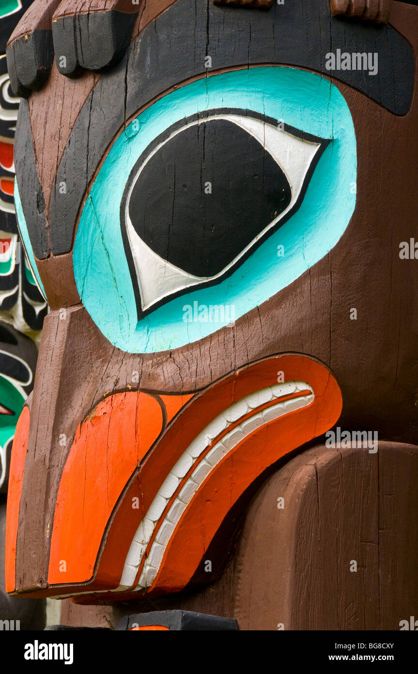 Totem pole Stanley Park  Vancouver, Canada Stock Photo