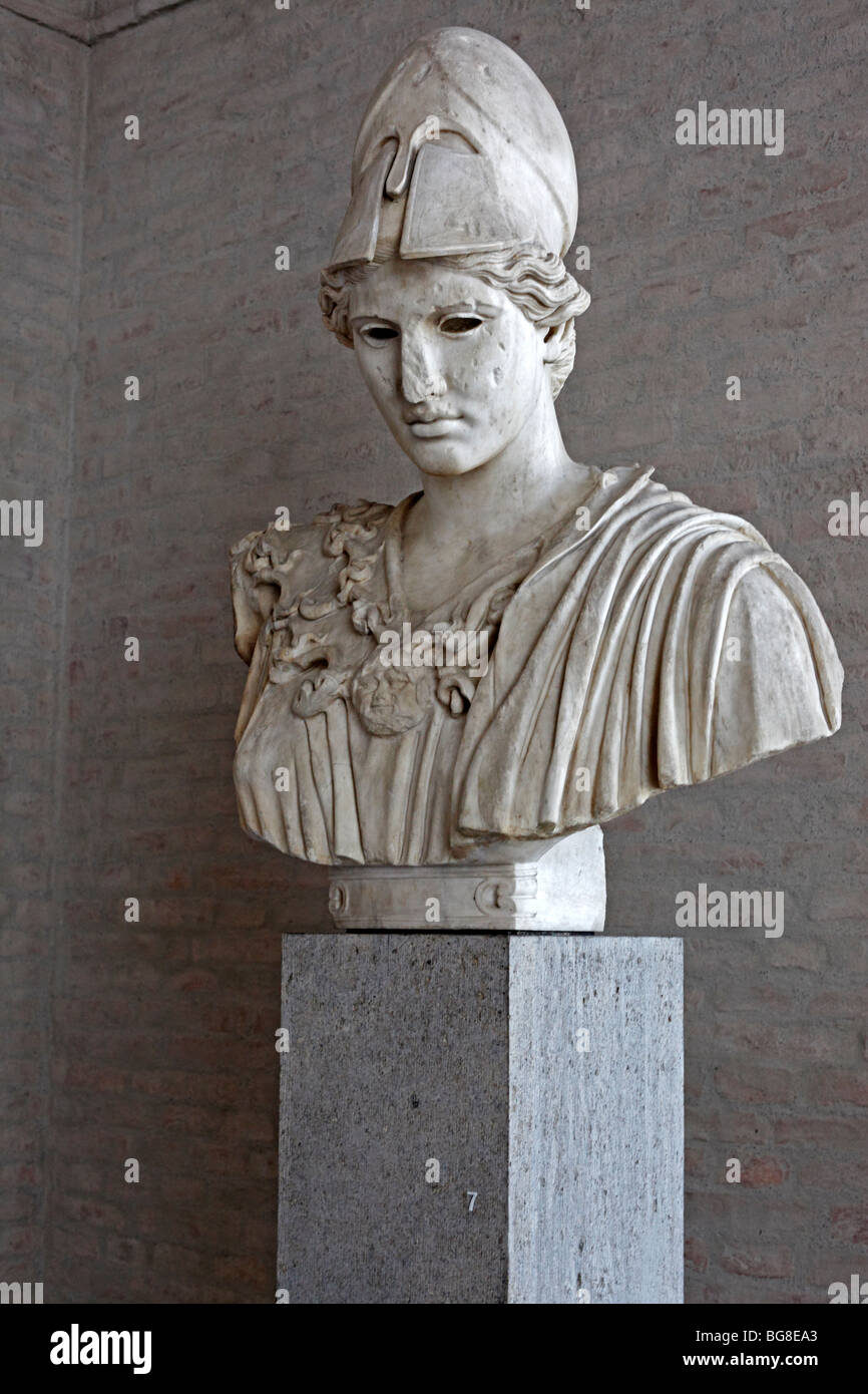 Athena, antique sculpture in the Glyptothek, Munich, Bavaria, Germany