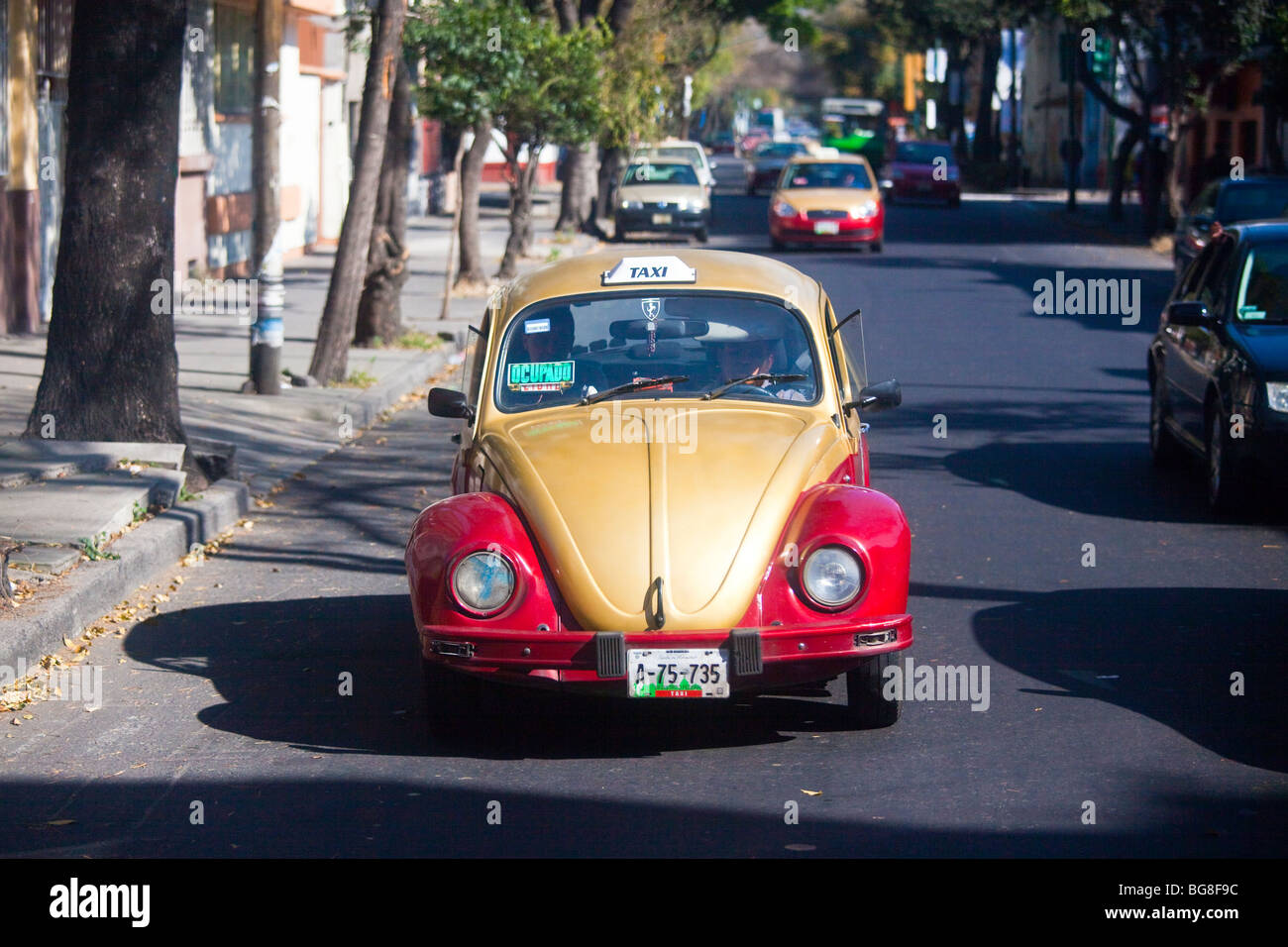 VW Taxi in Mexico City Stock Photo