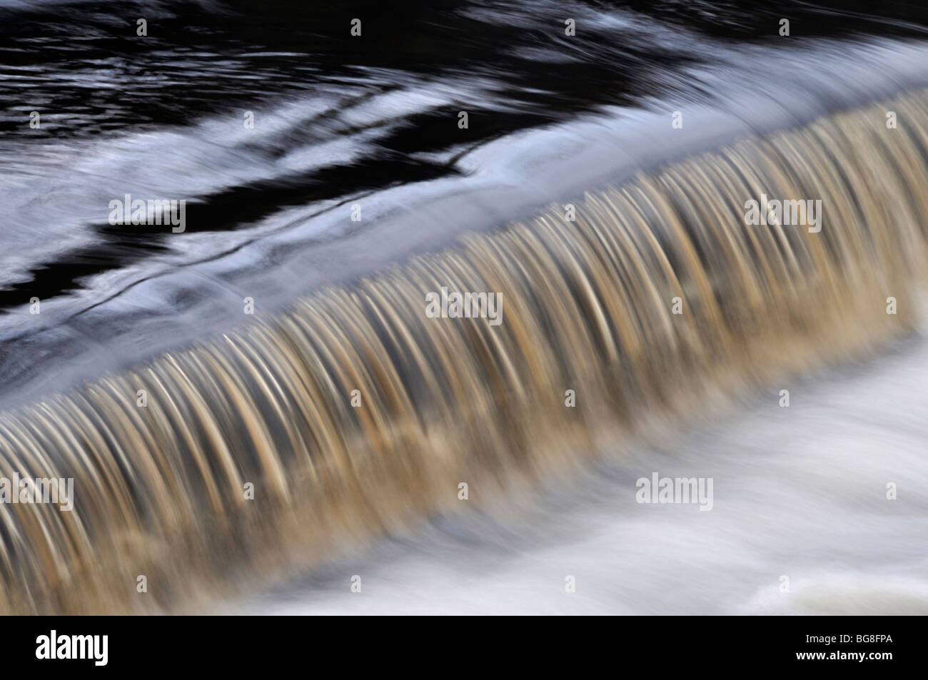 Weir, Midgehole, Calderdale, Yorkshire Stock Photo