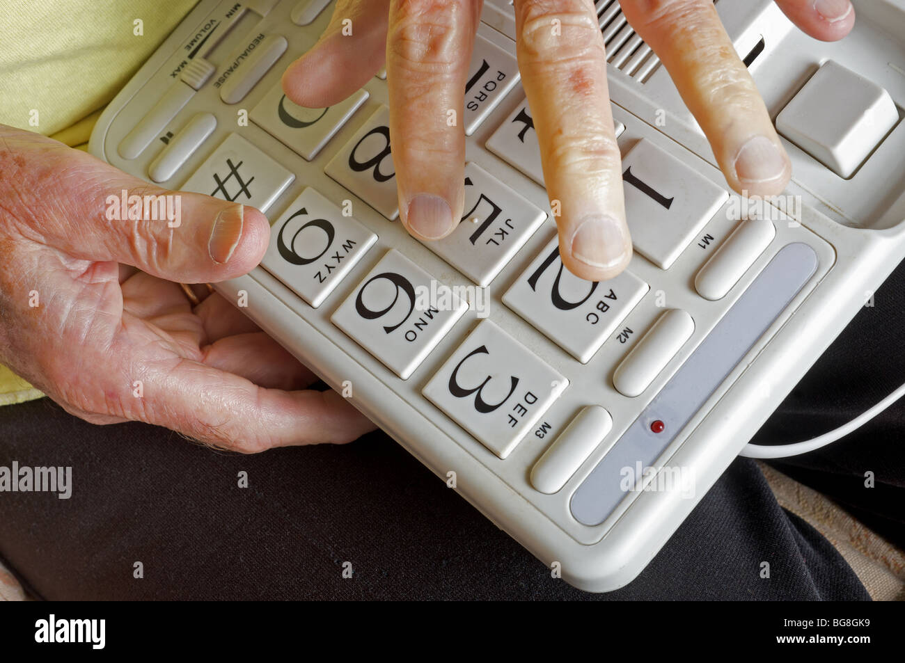 Big button telephone, specifically designed for the partially sighted