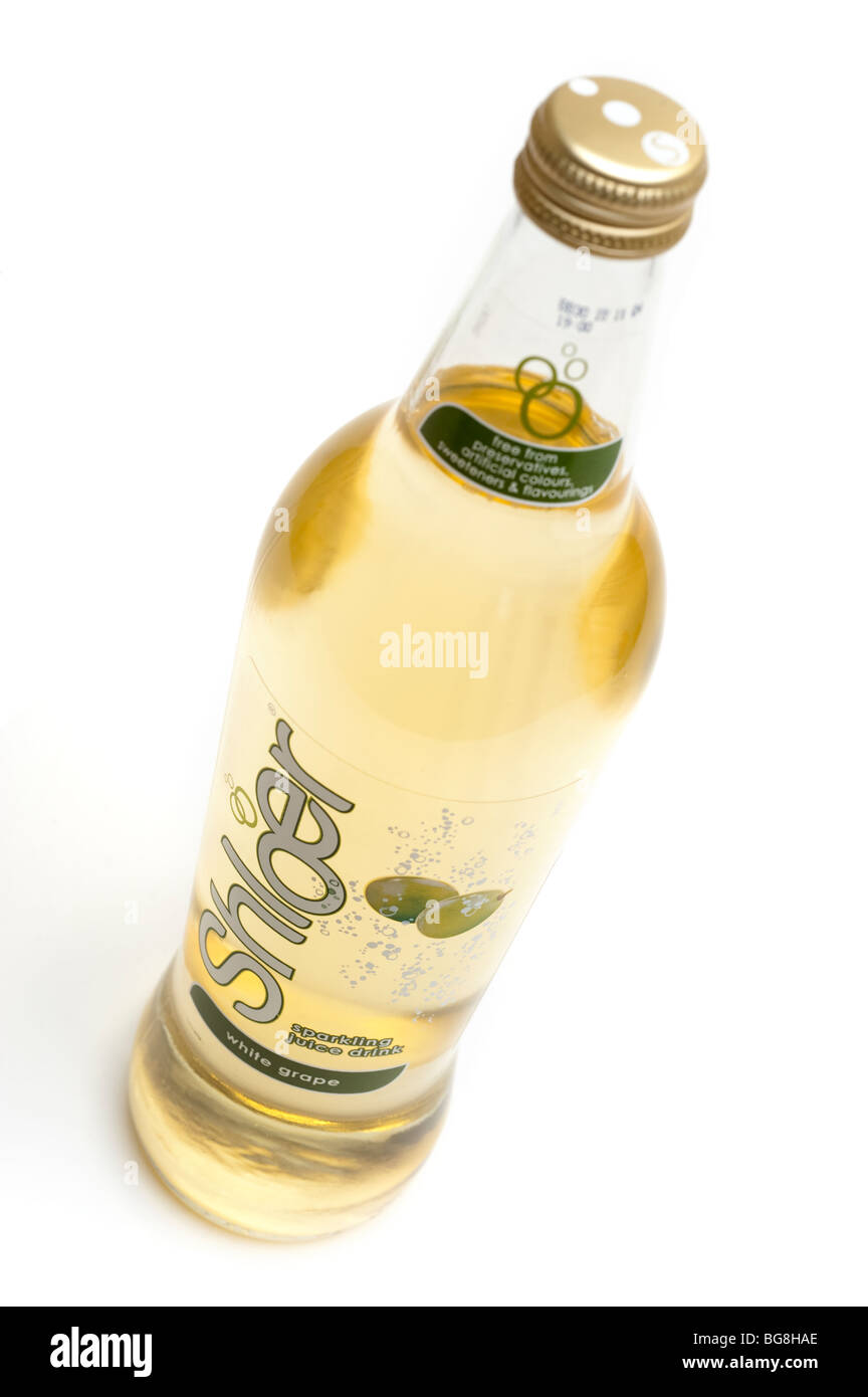 Bottle of Shloer "white grape" juice Stock Photo Alamy