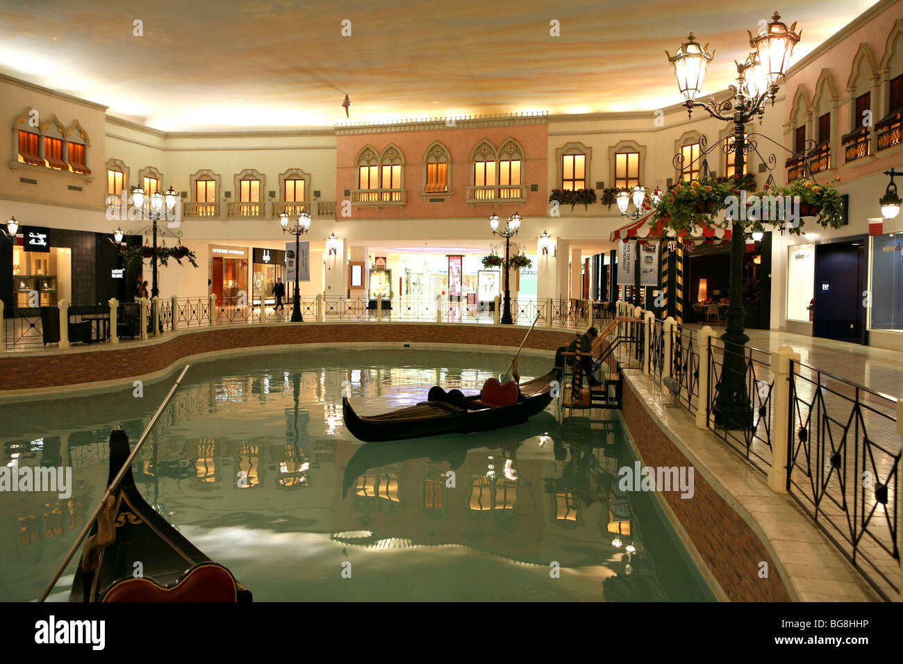 A view inside the Villagio shopping mall in Doha, Qatar, Arabia Stock Photo