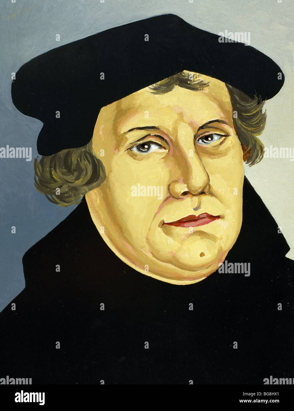 Martin Luther, (Eisleben, 1483, Eisleben, 1546). German reformer. Stock Photo