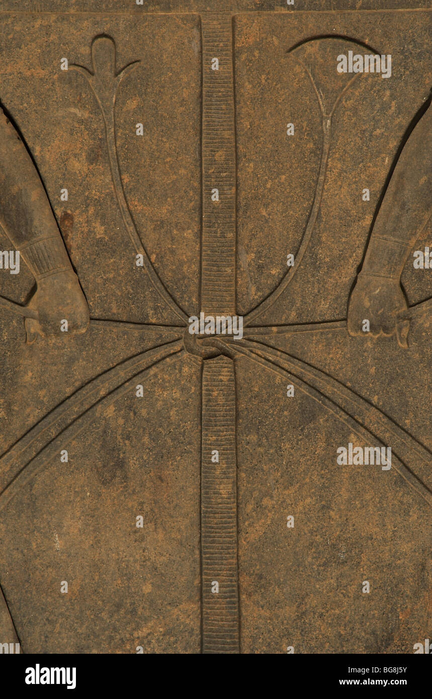 Relief depicting the union between Upper Egypt (reeds) and Lower Egypt