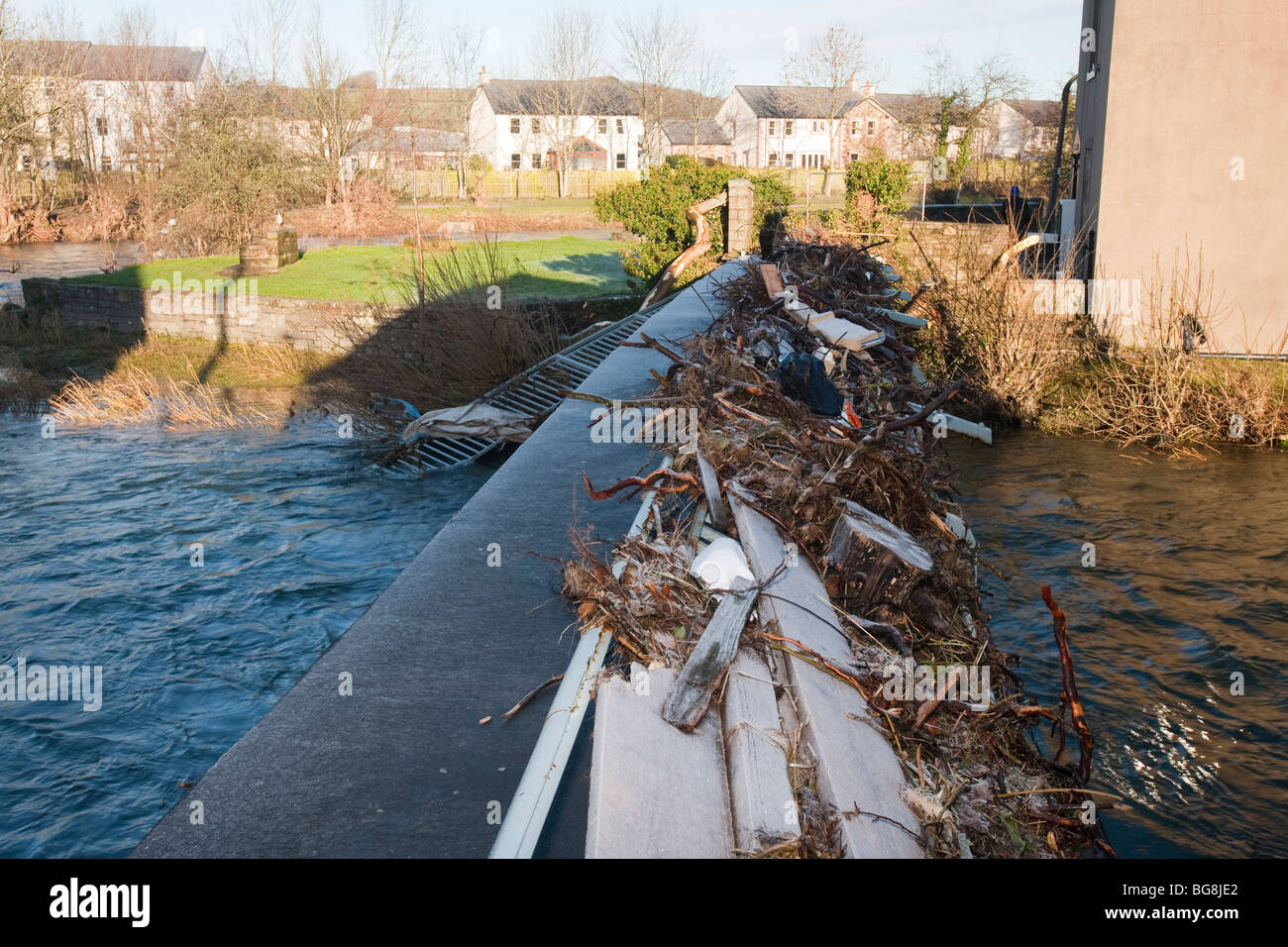 flood damage in Cockermouth. Stock Photo