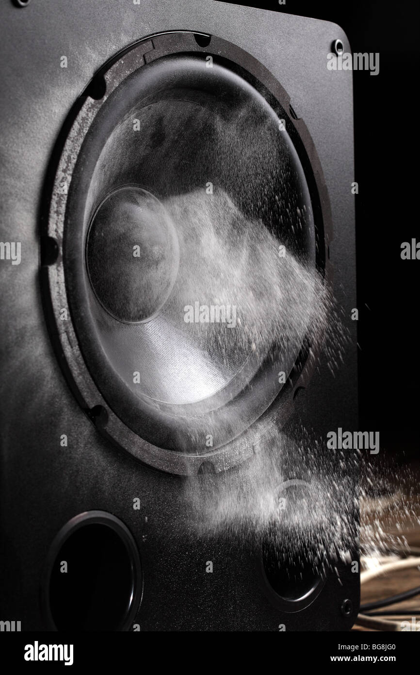 Audio speaker blow dust power noise noisy high tech electronic stereo