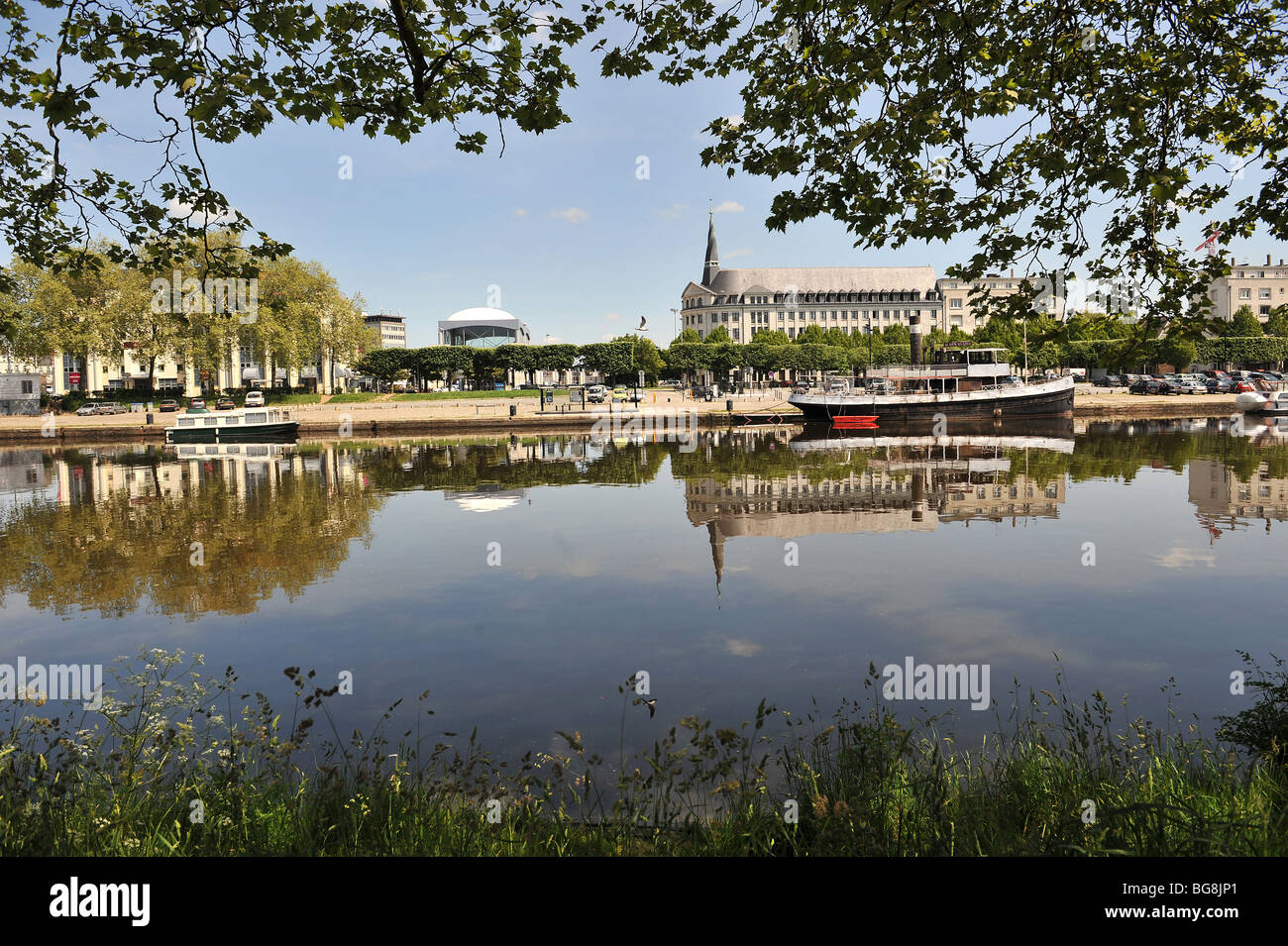 Nantes (44) : 'Quai Ferdinand Favre' Stock Photo