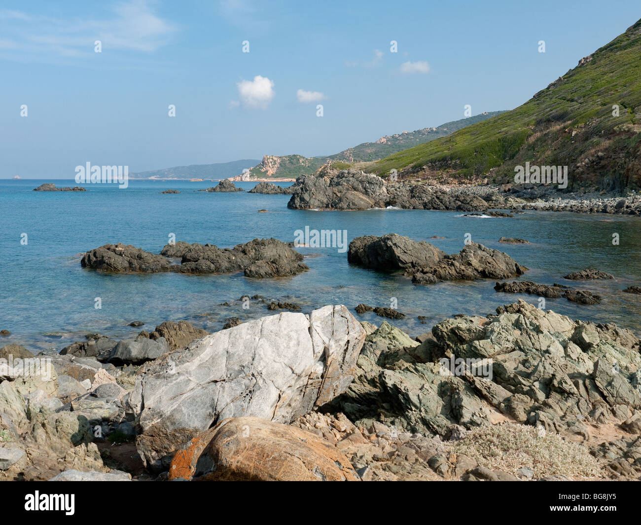 Coastal scene, Ajaccio, Corsica, France. Stock Photo