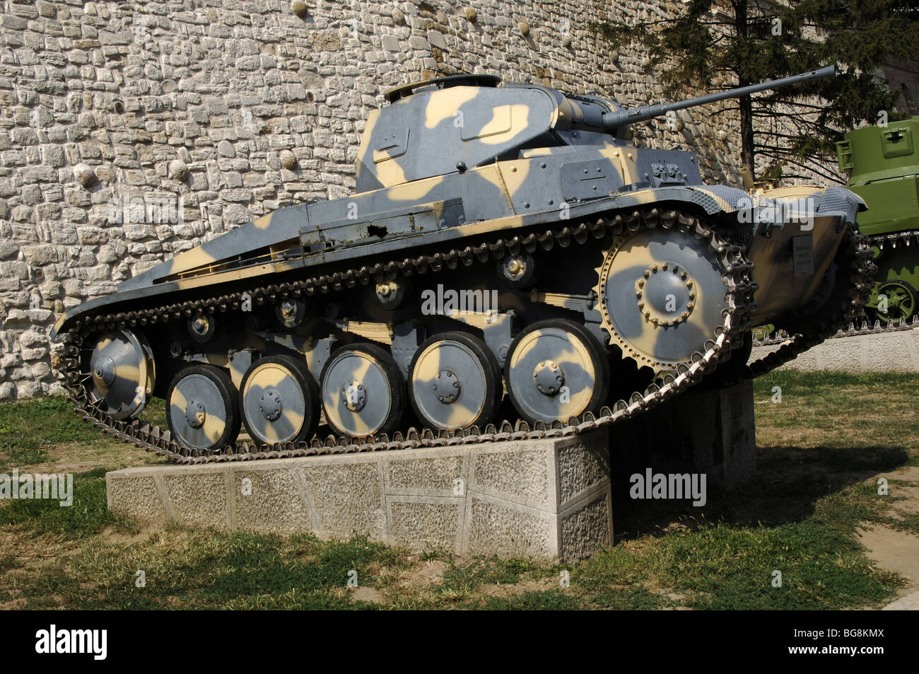 Tank exposed outside the Military Museum. German tank. Belgrade. Republic of Serbia. Stock Photo