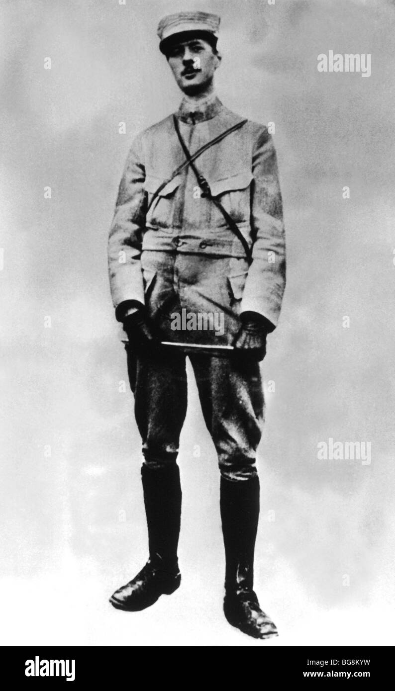 Gaulle, Charles de (Lille ,1890-Colombey-les-deuxEglises, 1970). French statesman and military. Stock Photo