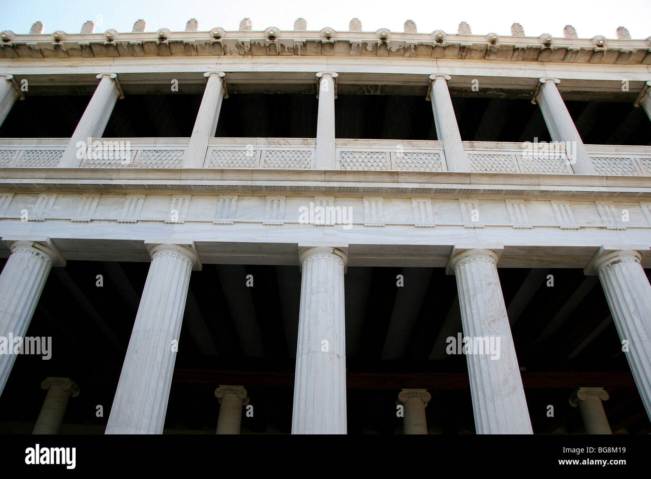 The Stoa of Attalos (Atallus). Ancient Agora from Athens. Stock Photo