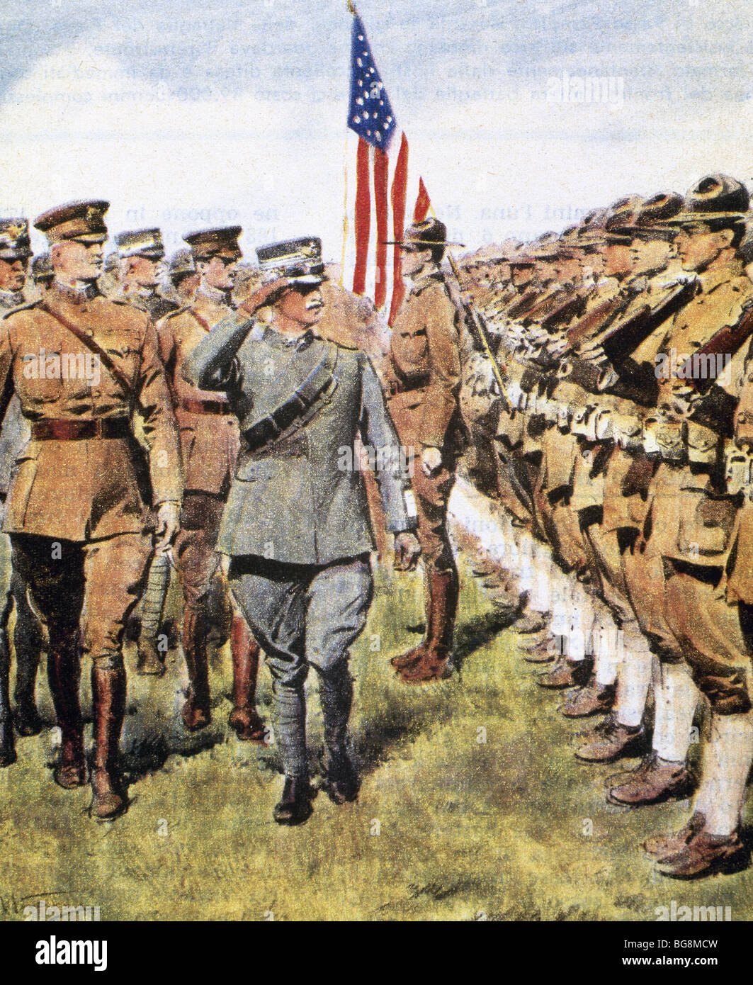 World War I (1914-1918). The United States entered the conflict by declaring war on the Central Powers on 2 April 1917. Stock Photo