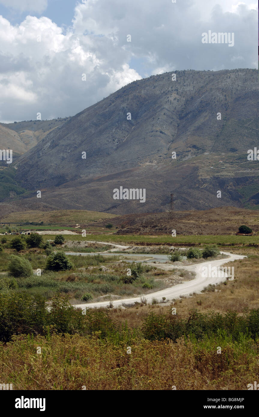 REPUBLIC OF ALBANIA. MESOPOTAM. Landscape around the city. Stock Photo