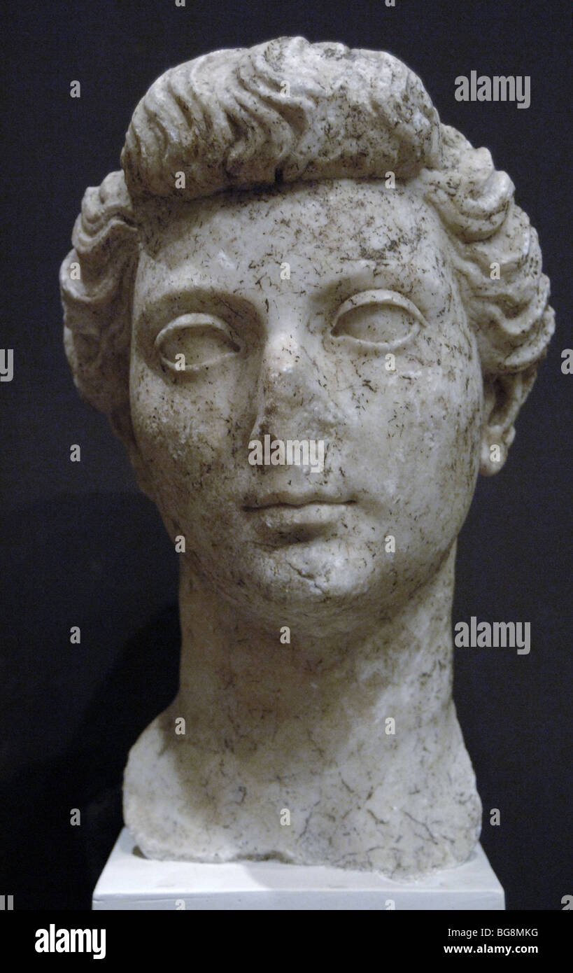 Bust of Empress Livia, wife of Augustus. Stock Photo
