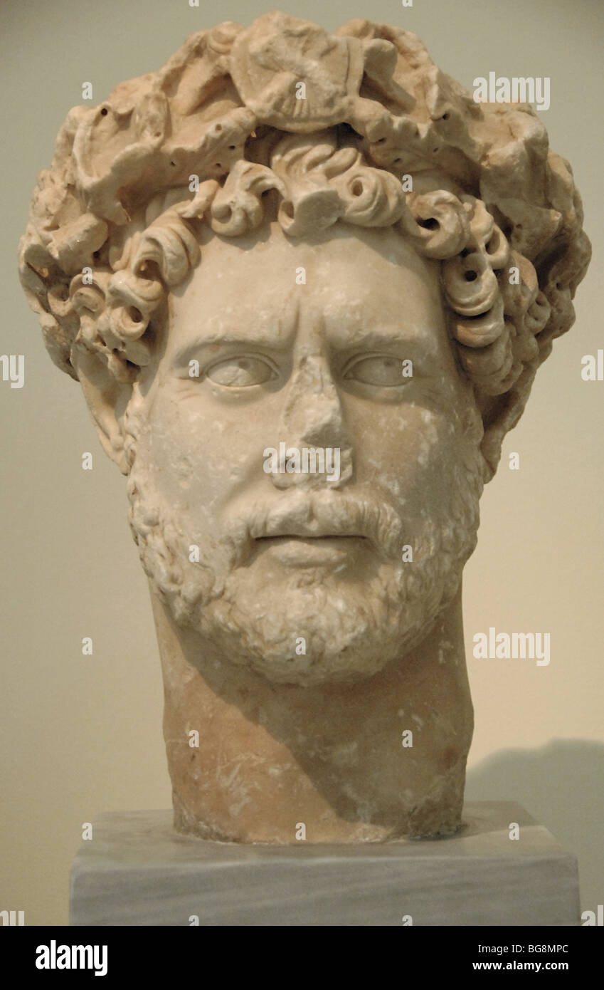 HADRIAN, Publio Aelio (Publius Aelius Adrianus) (76-138). Roman Emperor (117-138). Stock Photo