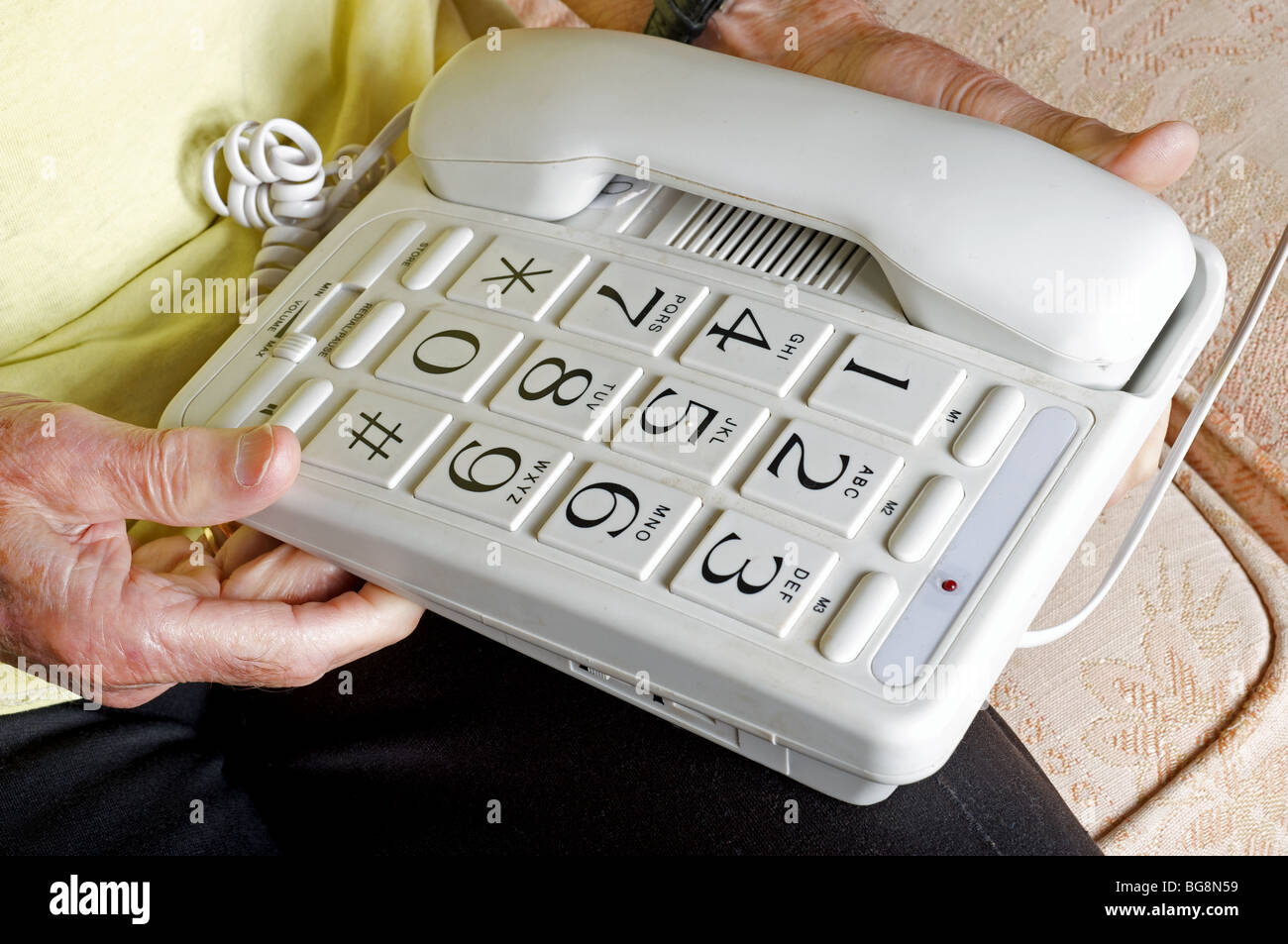 Big button telephone, specifically designed for the partially sighted