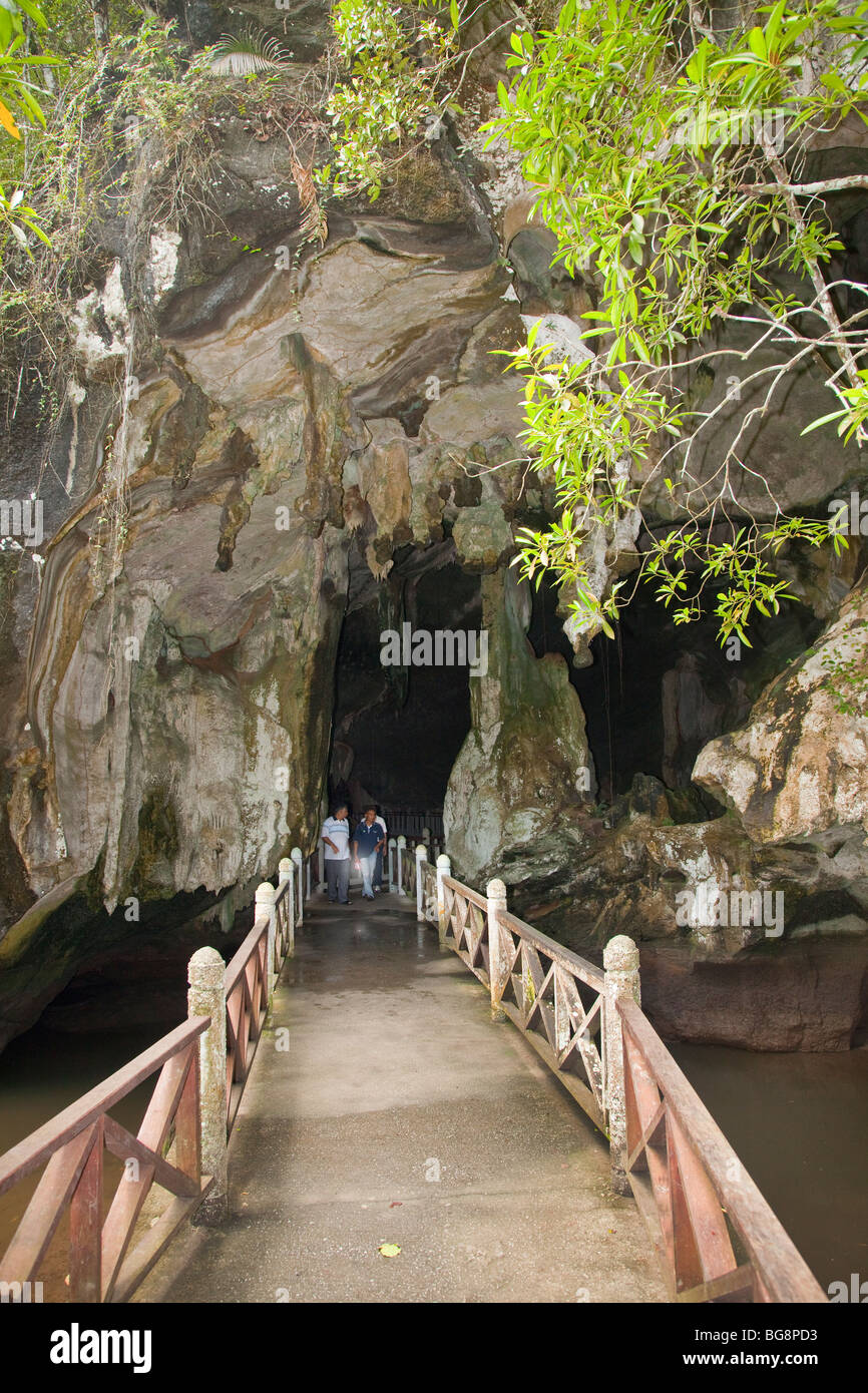 Langkawi Gua Kelawar, bat cave walkway entrance, Mangrove forest reserve, Pulau Langkawi Geopark, Malaysia Stock Photo