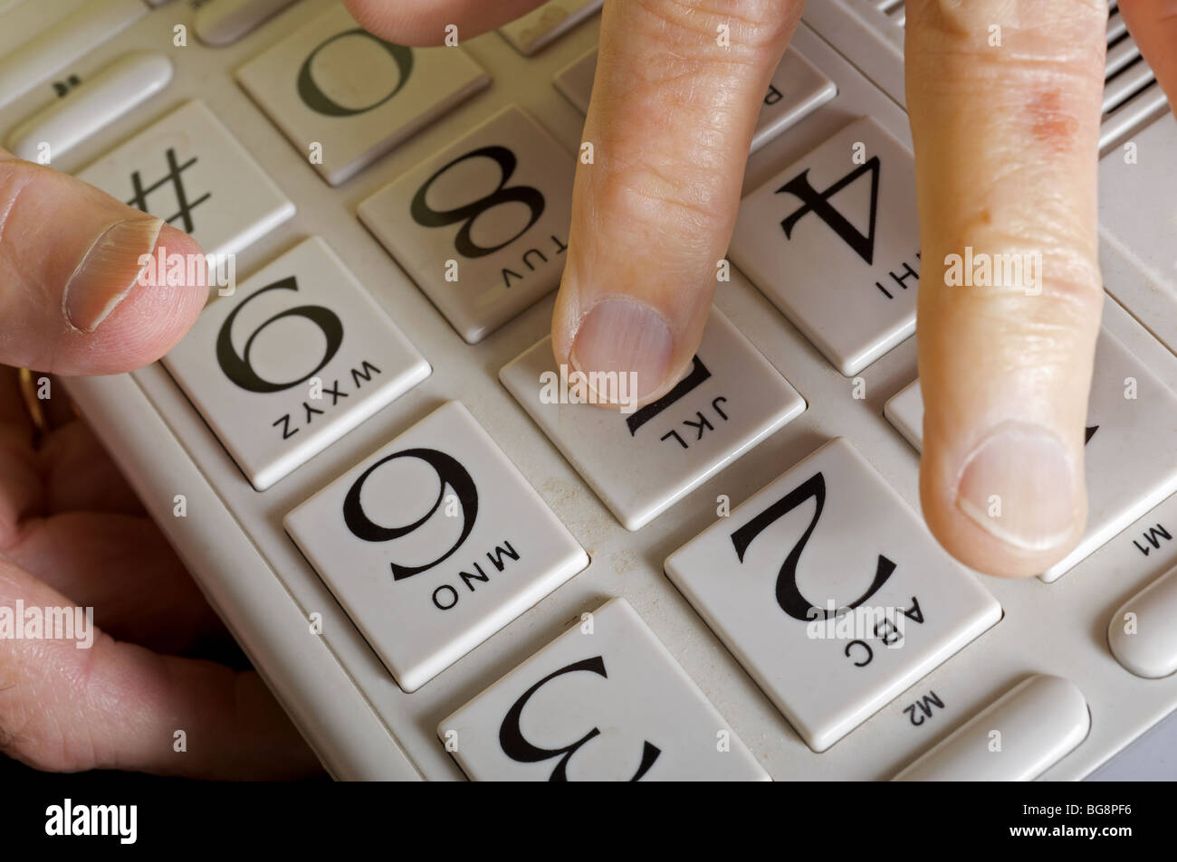 Big button telephone, specifically designed for the partially sighted