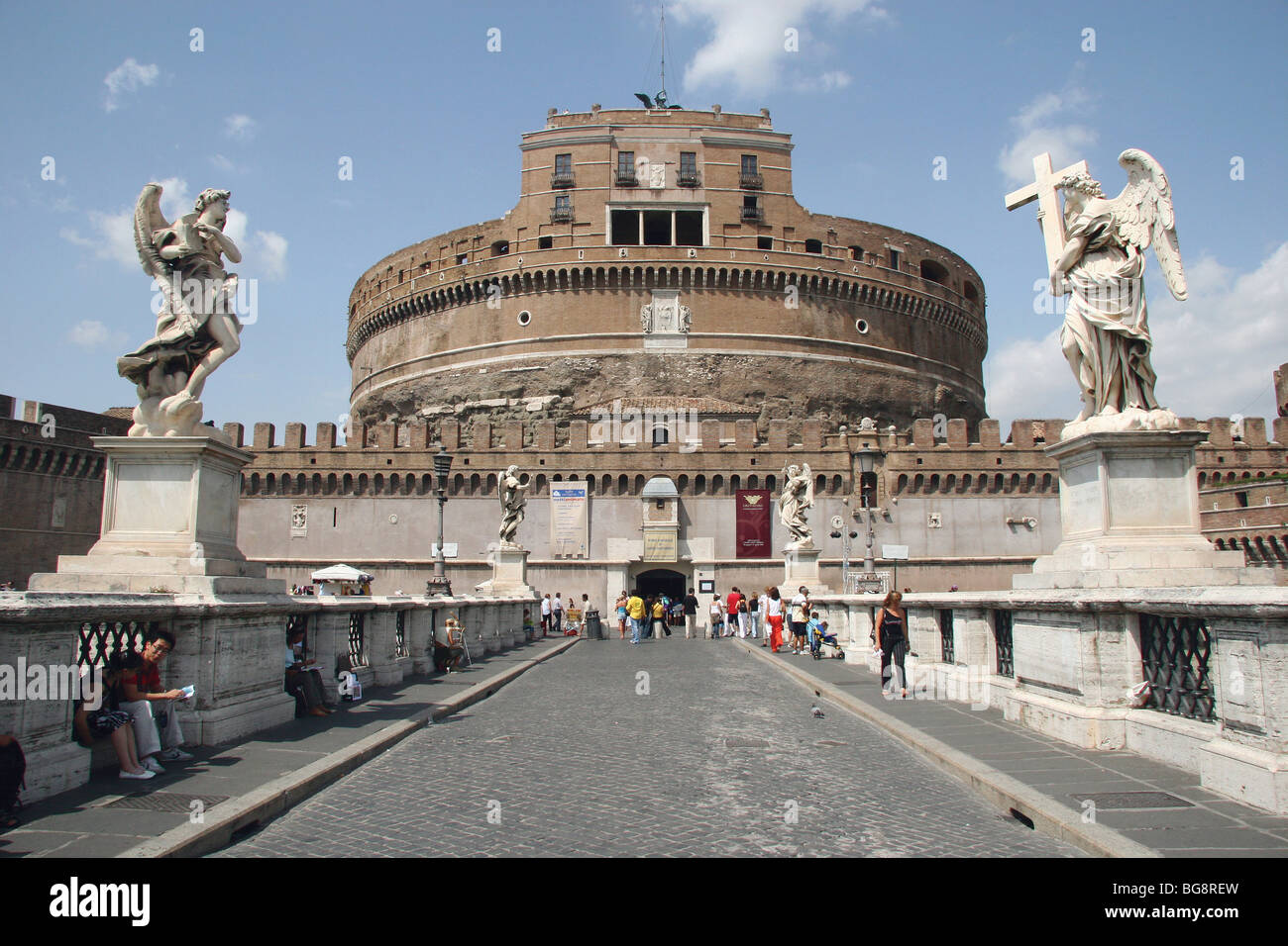 Mausoleum of emperor Hadrian or Castle Sant'Angelo. Rome Stock Photo ...