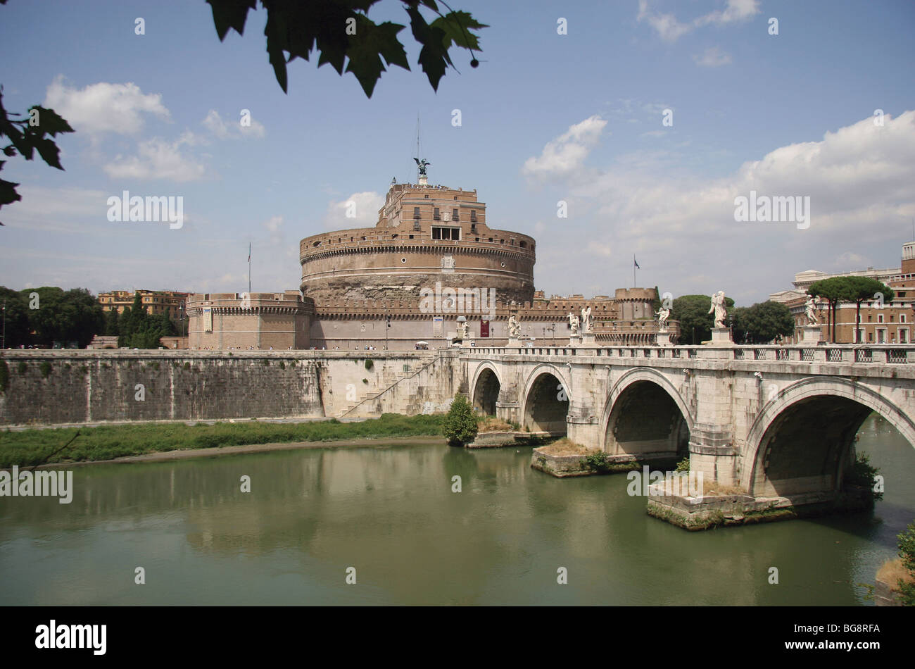 Mausoleum of emperor Hadrian or Castle Sant'Angelo. Rome Stock Photo ...