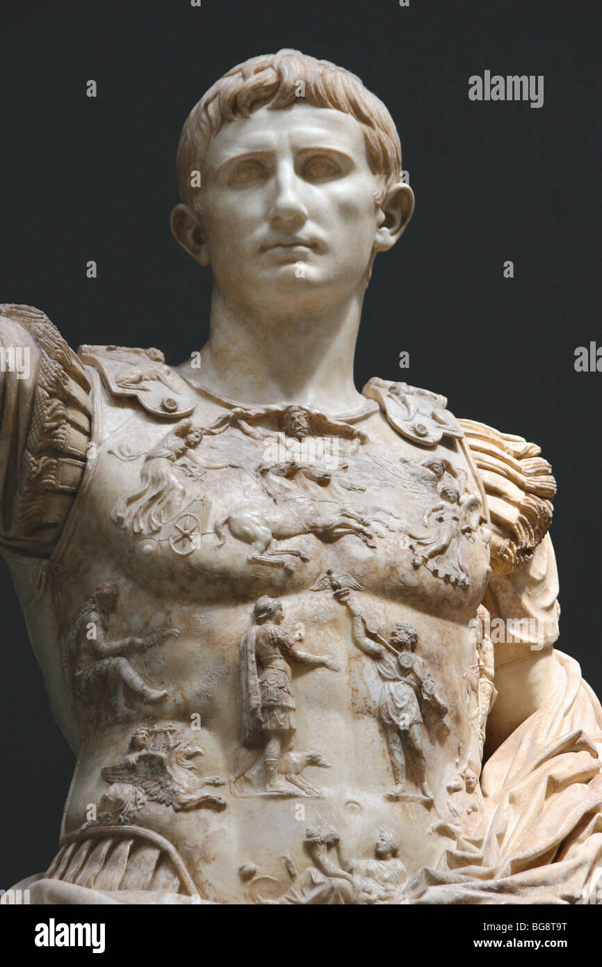 Roman Art. Augustus (61 BC-14 AD). First emperor of the Roman Empire