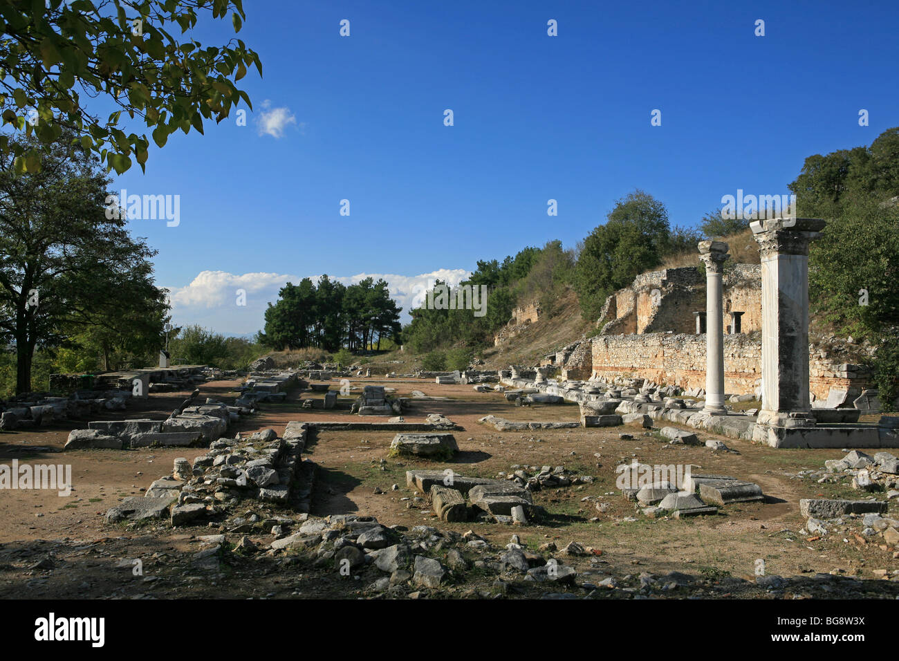 Ruins of ancient Philippi near Kavala Greece Stock Photo