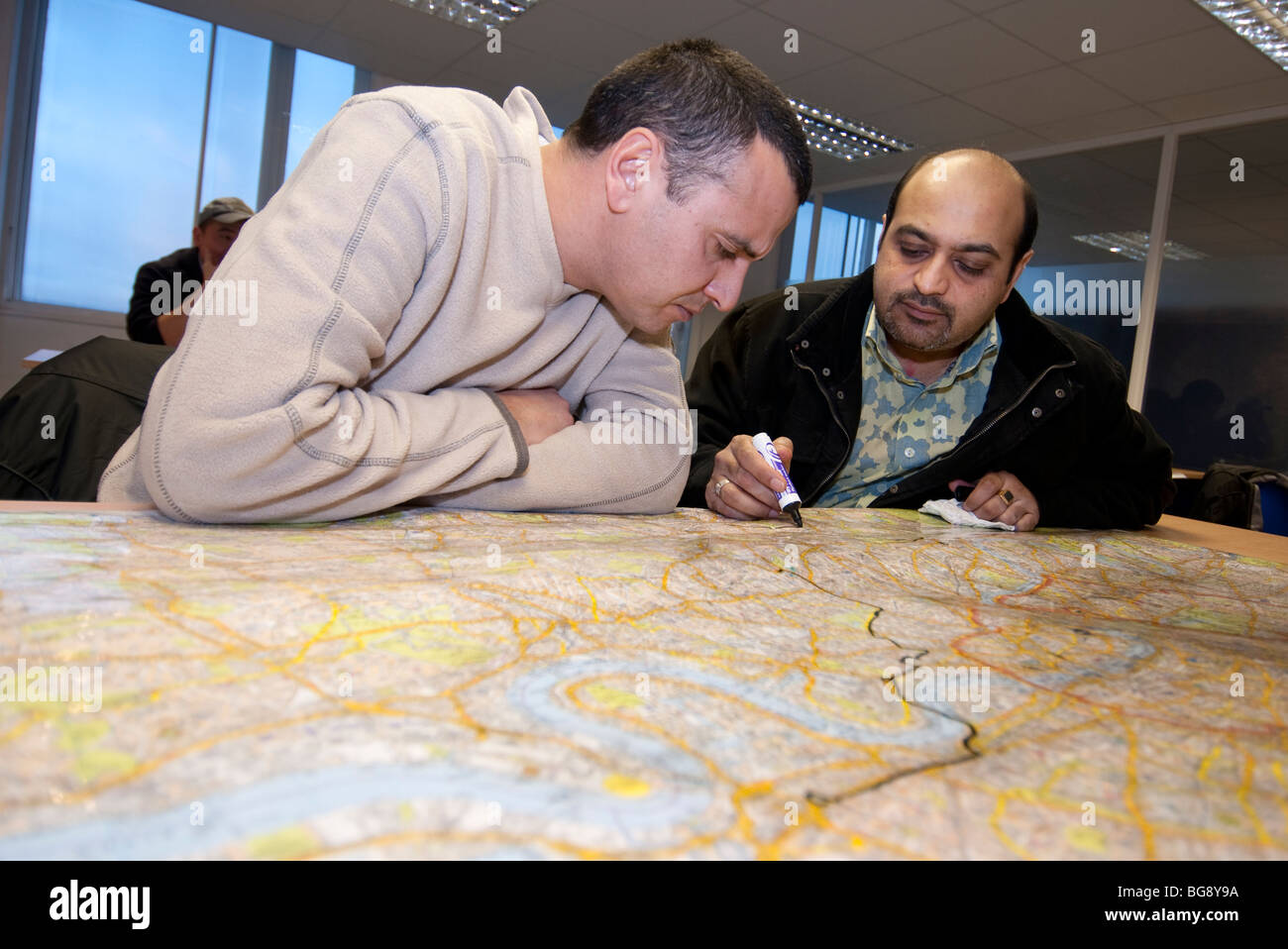 London taxi drivers learning the knowledge Stock Photo Alamy