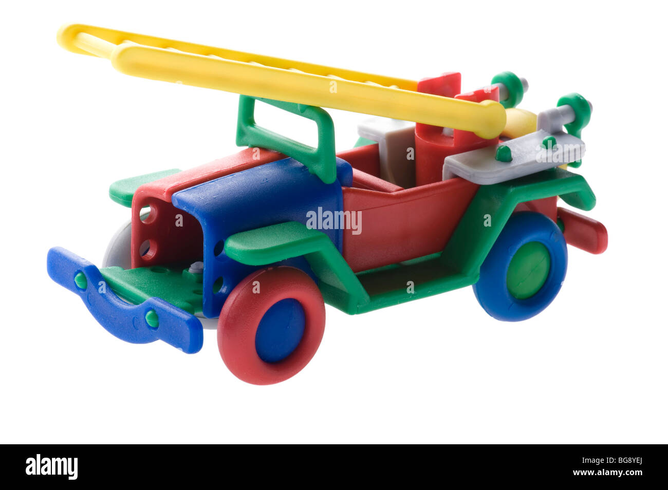 object on white Toy Fire engine Stock Photo