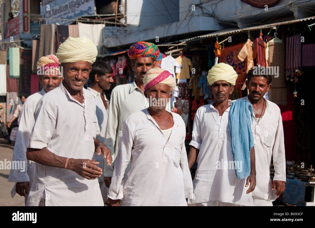 Rajasthani men in traditional dress Stock Photo