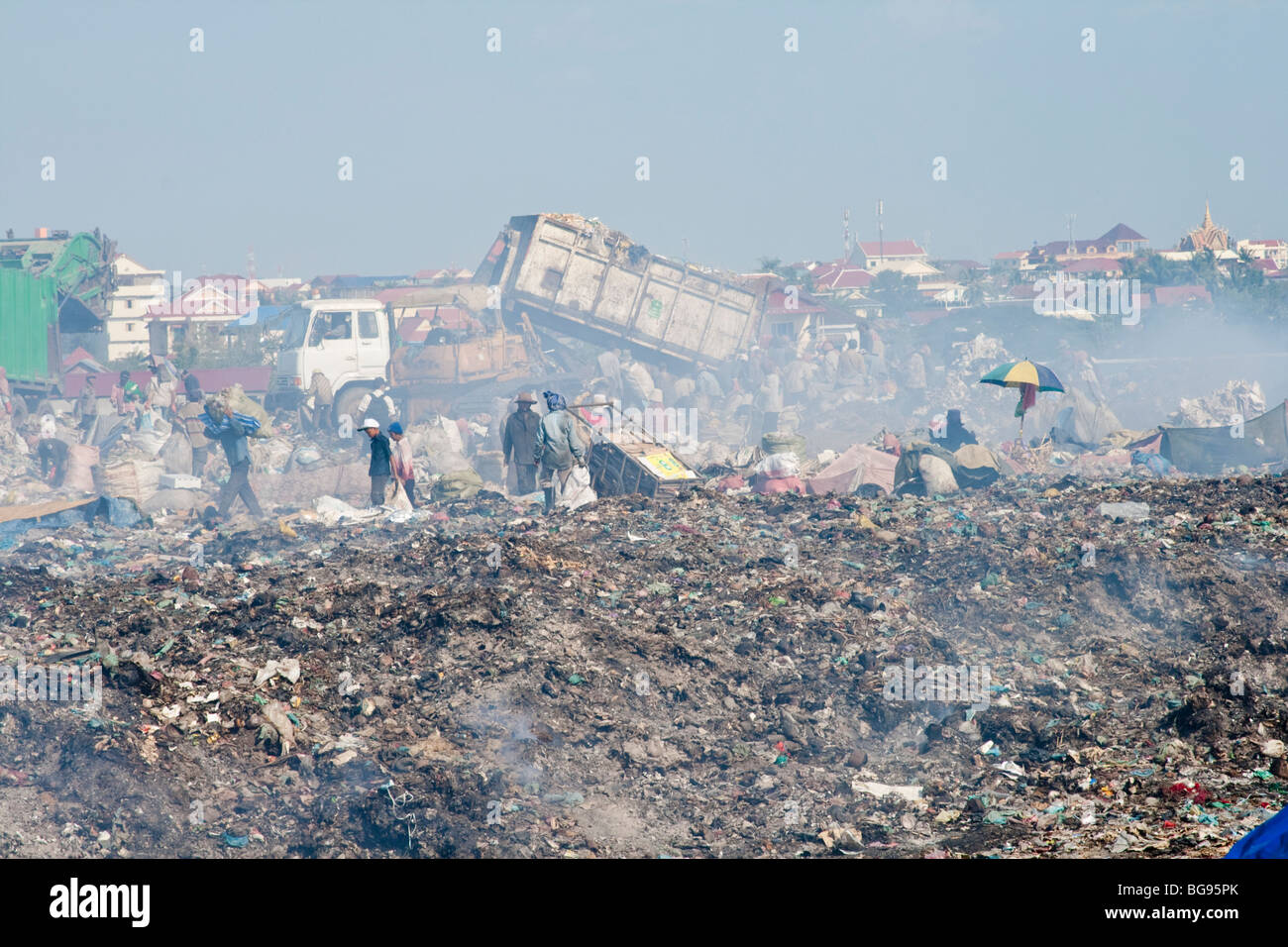 Stung Meanchey Municipal Waste Dump, Phnom Penh, Cambodia Stock Photo