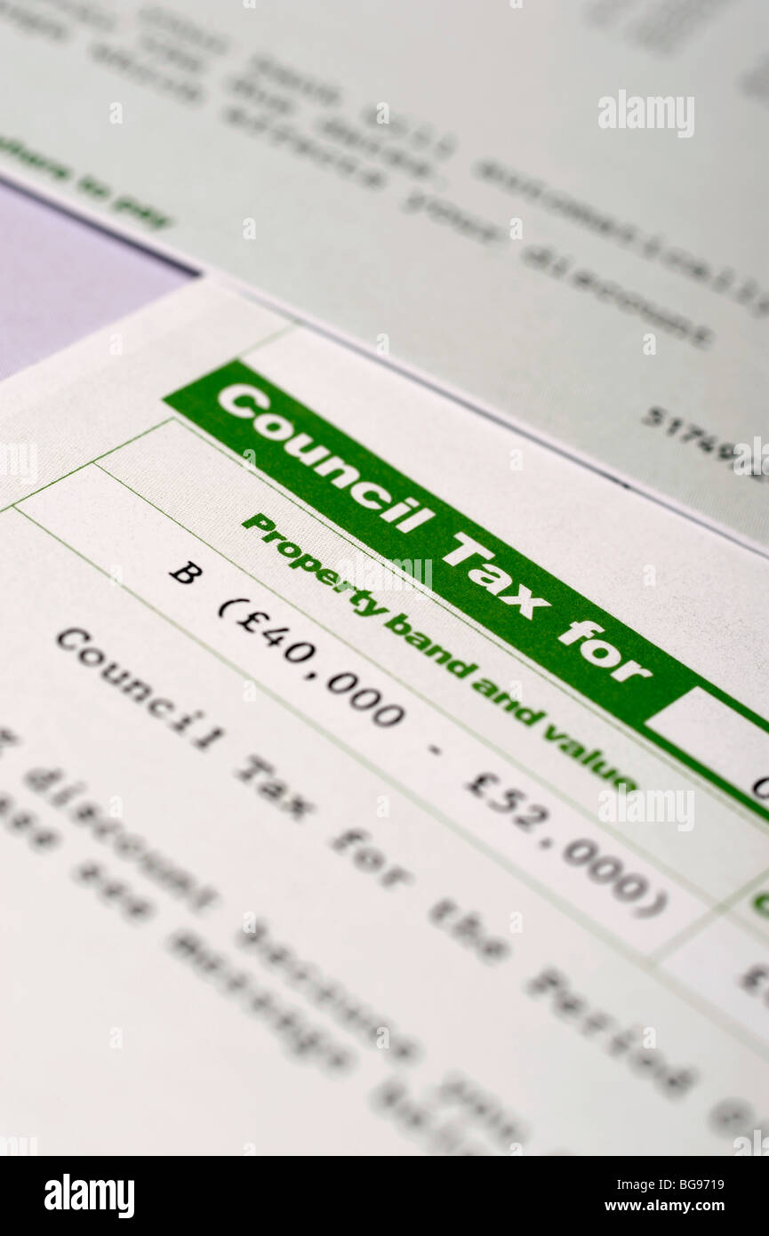 Council tax bill Stock Photo