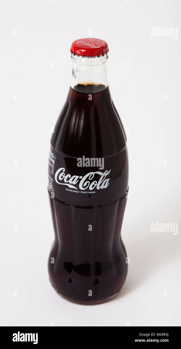 glass bottle coca cola coke Stock Photo