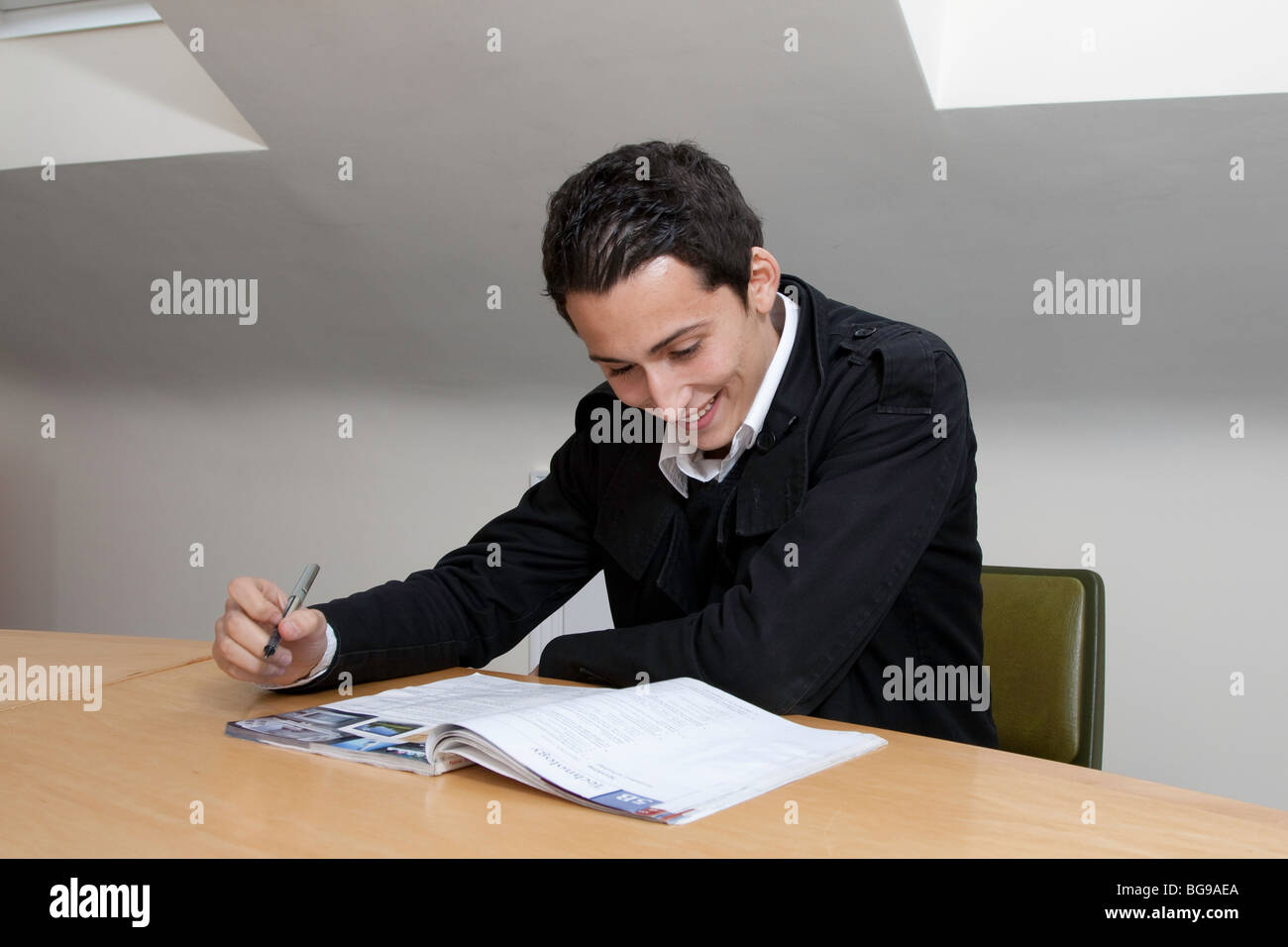 Students at English Language School in London Stock Photo