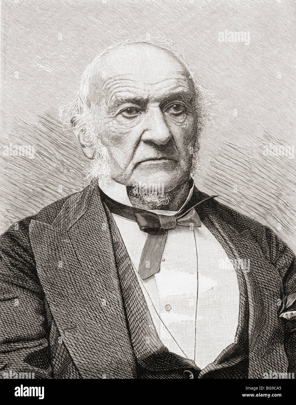 William Ewart Gladstone, 1809 to 1898. British Liberal Party statesman and four times Prime Minister of the United Kingdom. Stock Photo