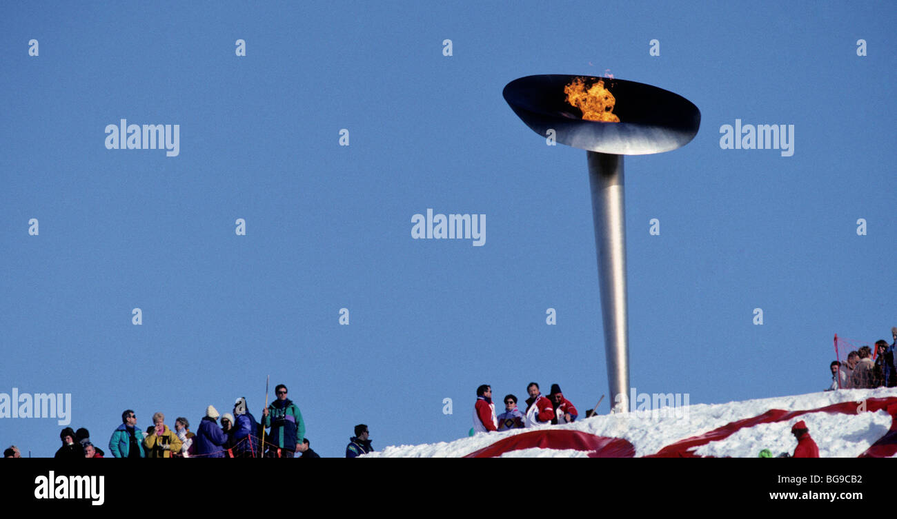 Winter Olympic torch Stock Photo Alamy