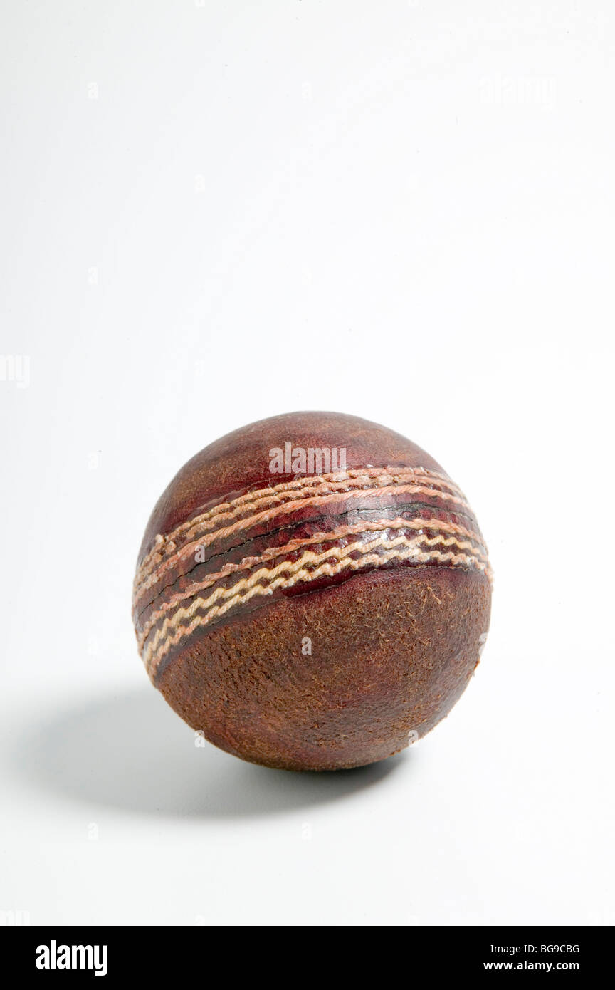Used cricket ball Stock Photo Alamy