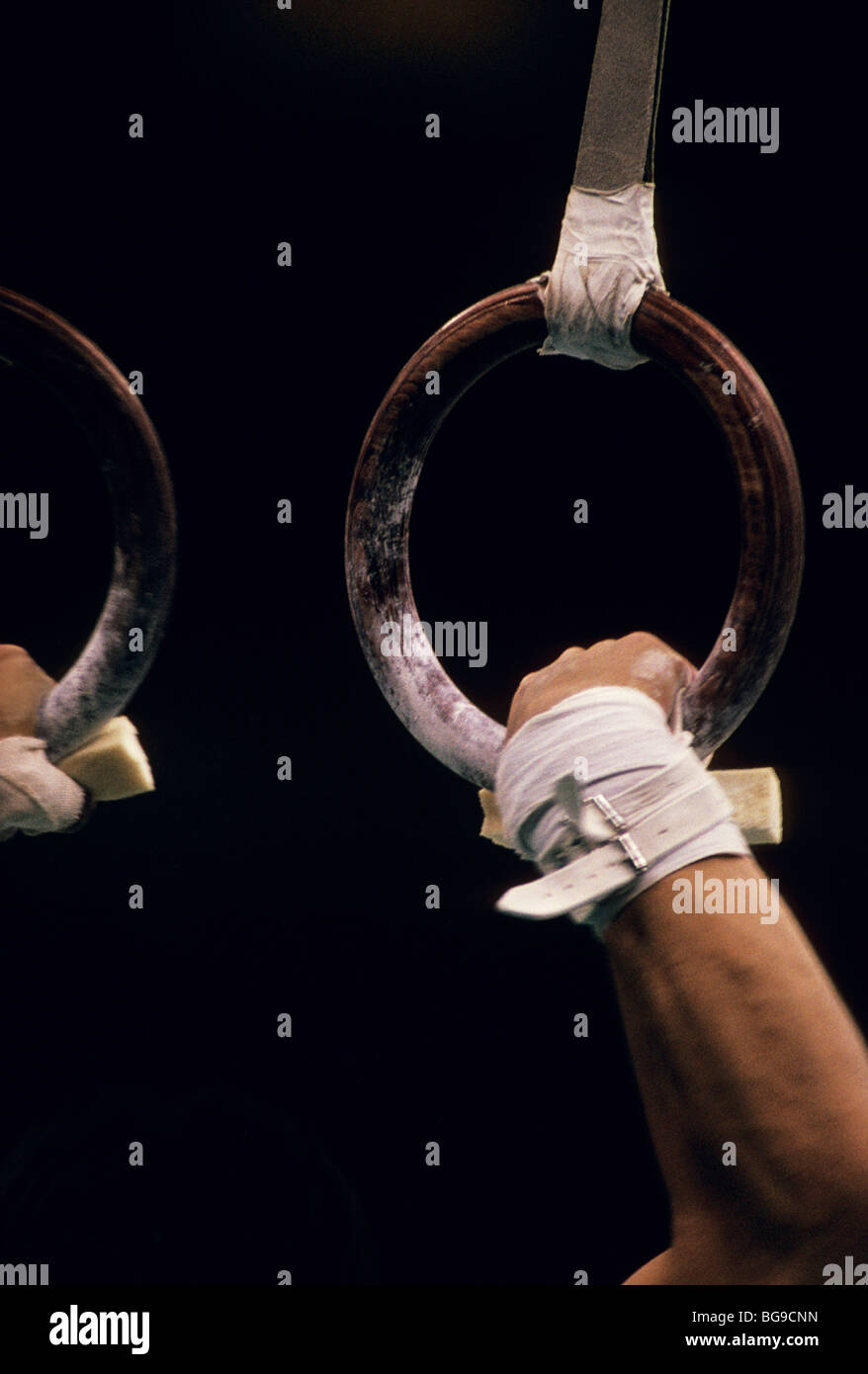 Gymnast rings close up hi-res stock photography and images - Alamy