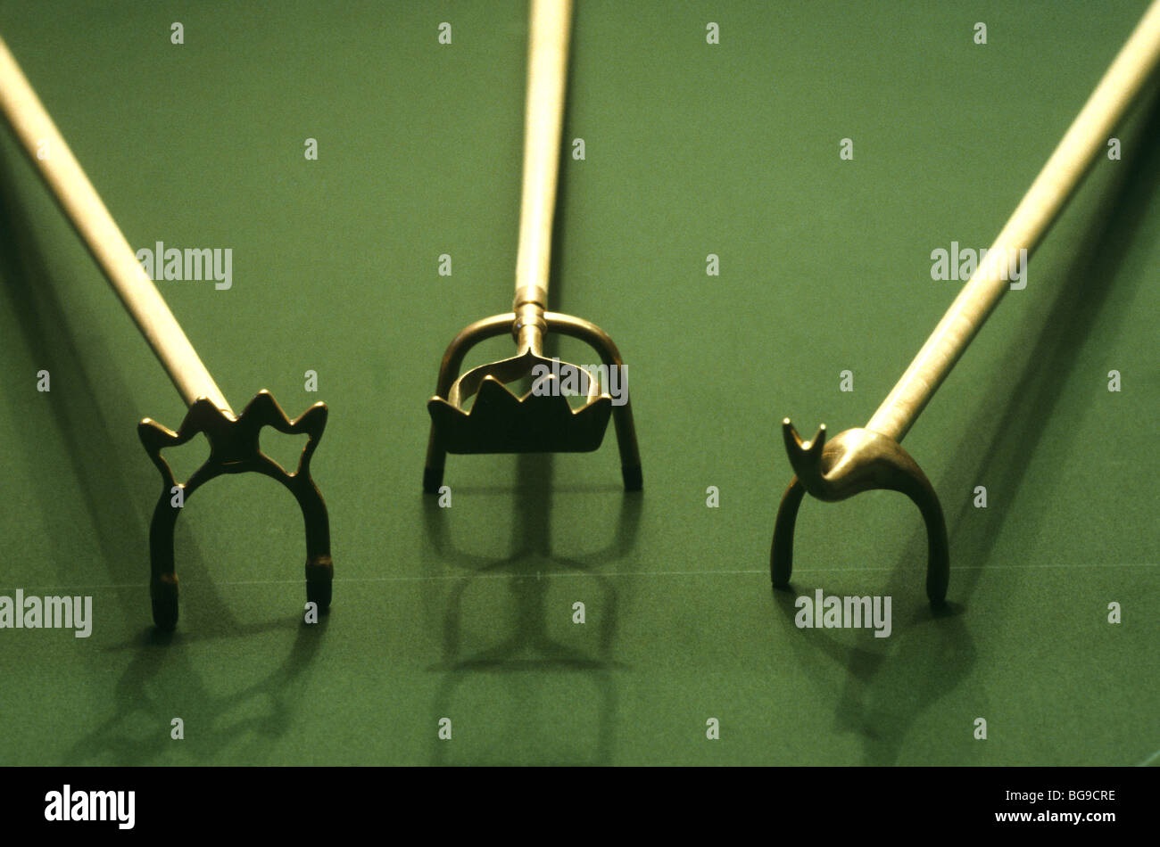 Three Snooker cue bridges Stock Photo Alamy