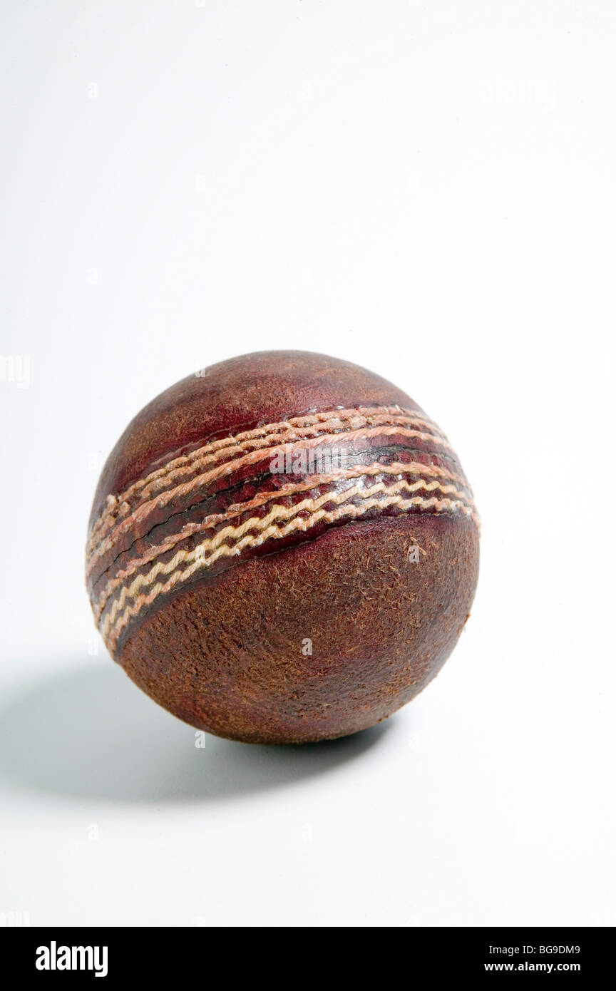 Used cricket ball Stock Photo Alamy