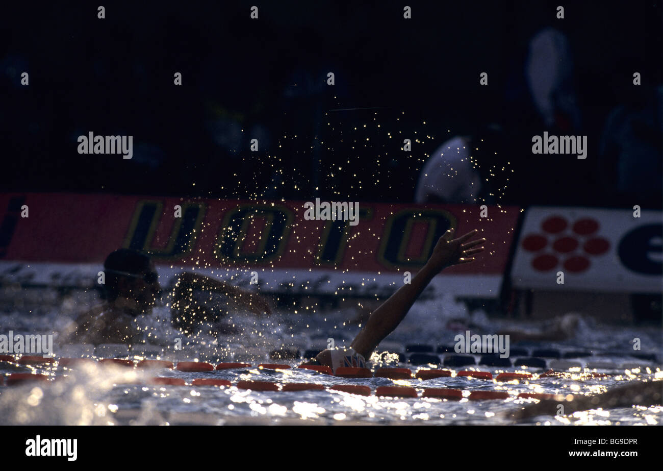 Swimmers during a race Stock Photo - Alamy