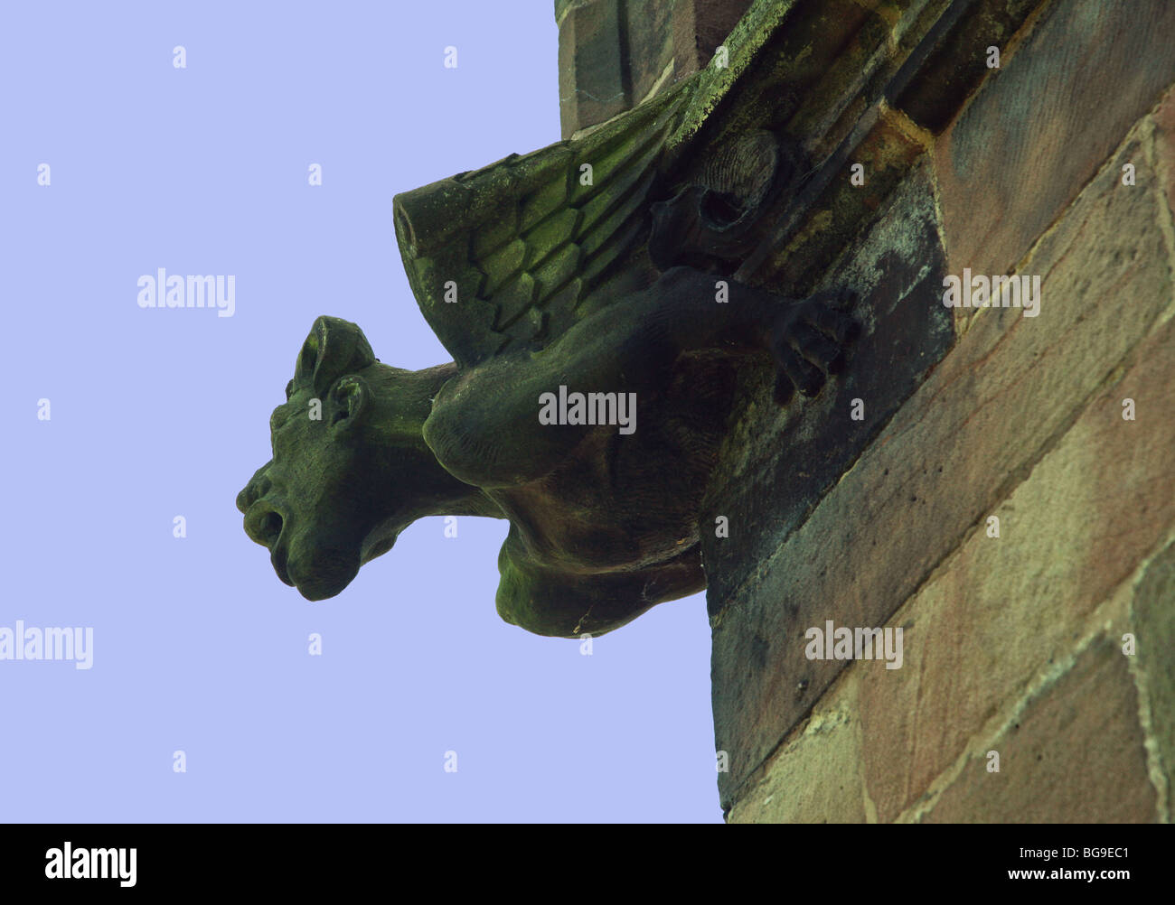 A gargoyle on an English church Stock Photo Alamy