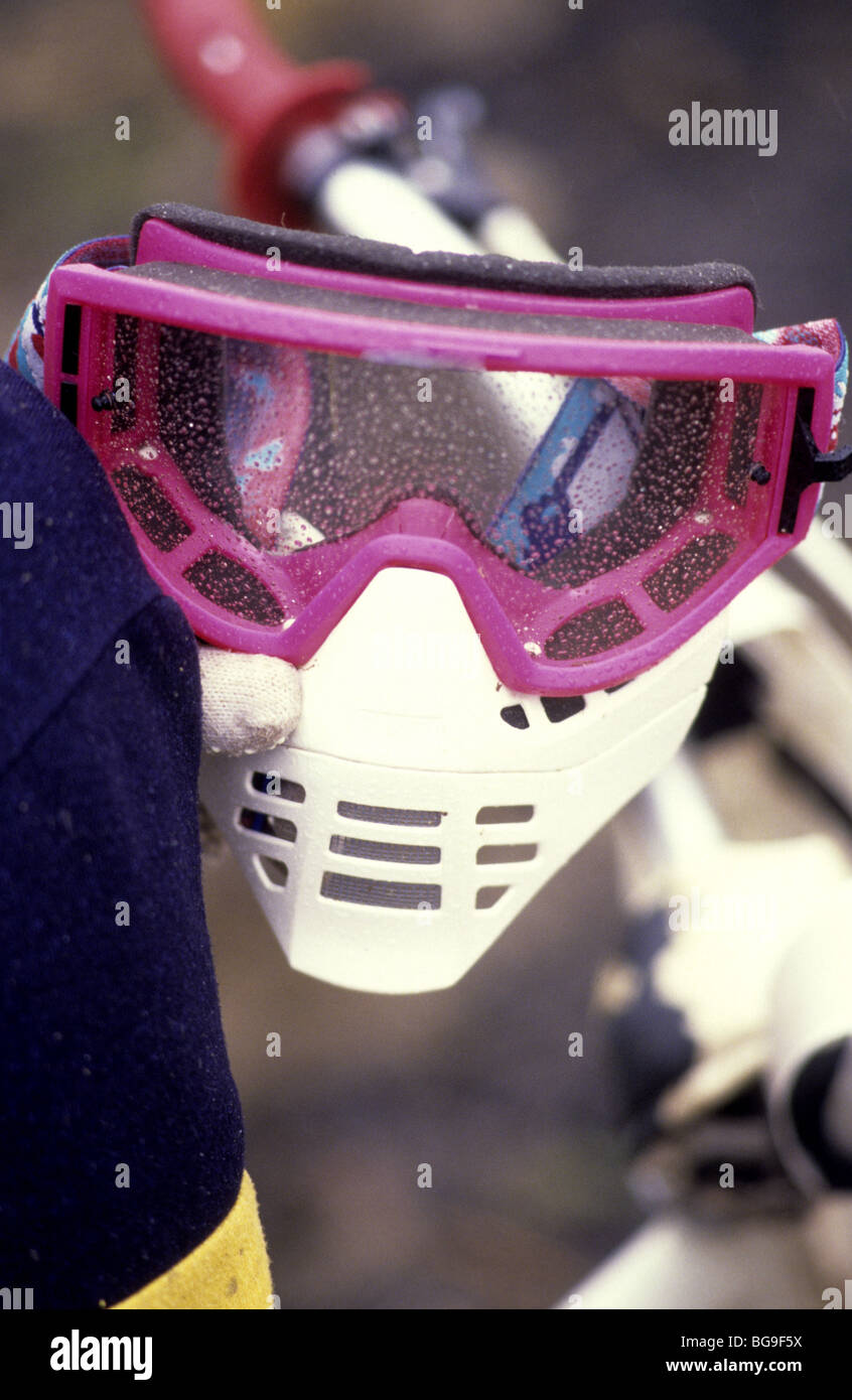 BMX bike and face guard Stock Photo Alamy