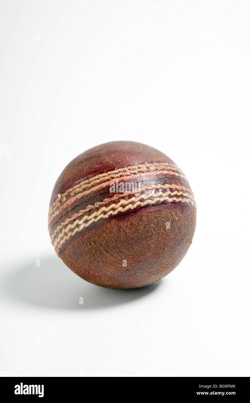 Used cricket ball Stock Photo Alamy