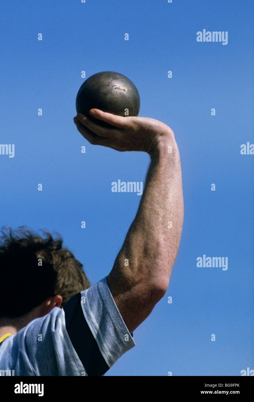 Athlete prepared to throw a shot putt Stock Photo Alamy Athlete prepared to throw a shot putt Stock Photo Alamy