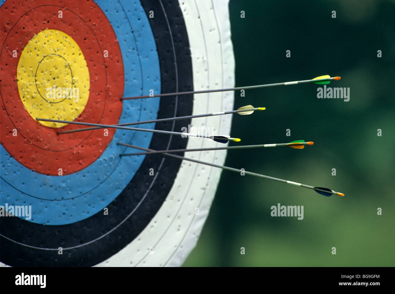 Close up of an archery target Stock Photo