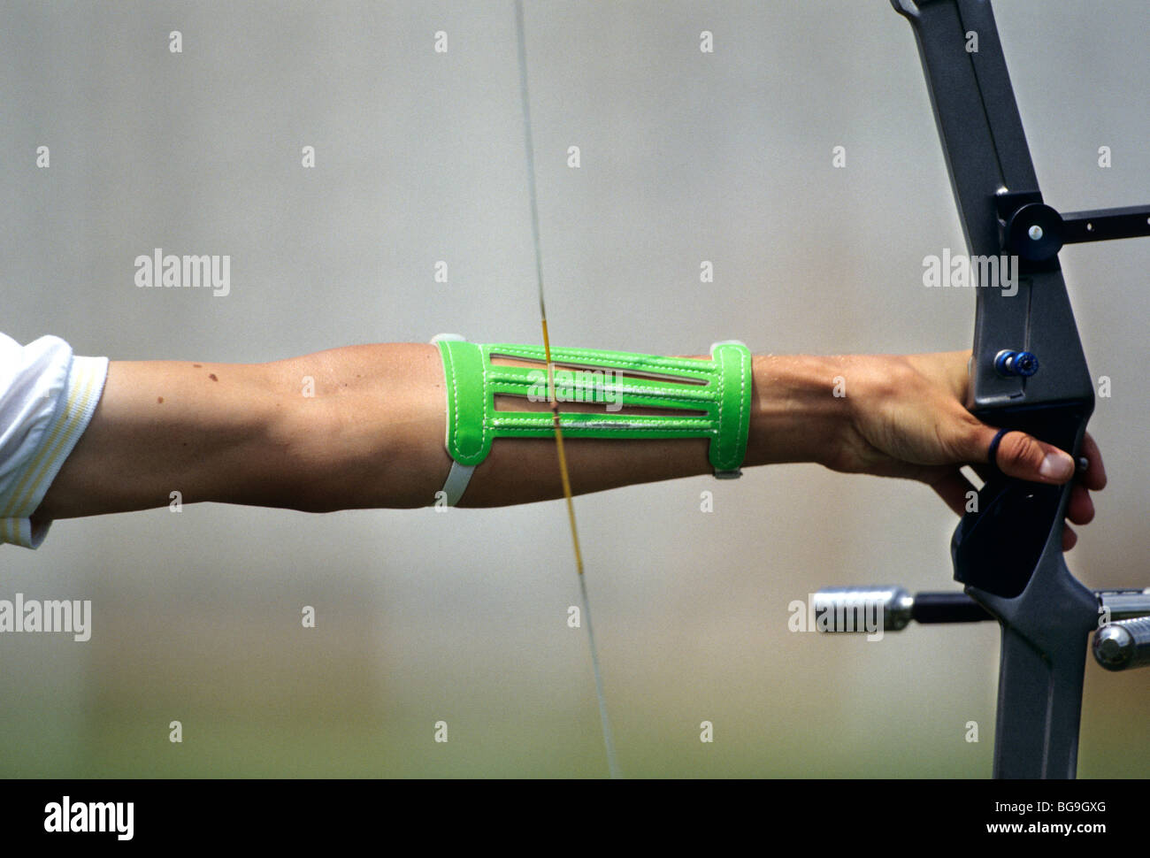 Close up of an archers bow Stock Photo Alamy