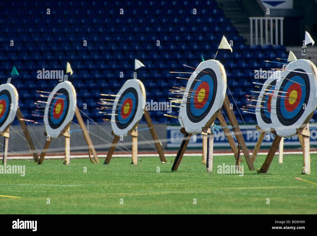 Close up of archery targets Stock Photo Alamy