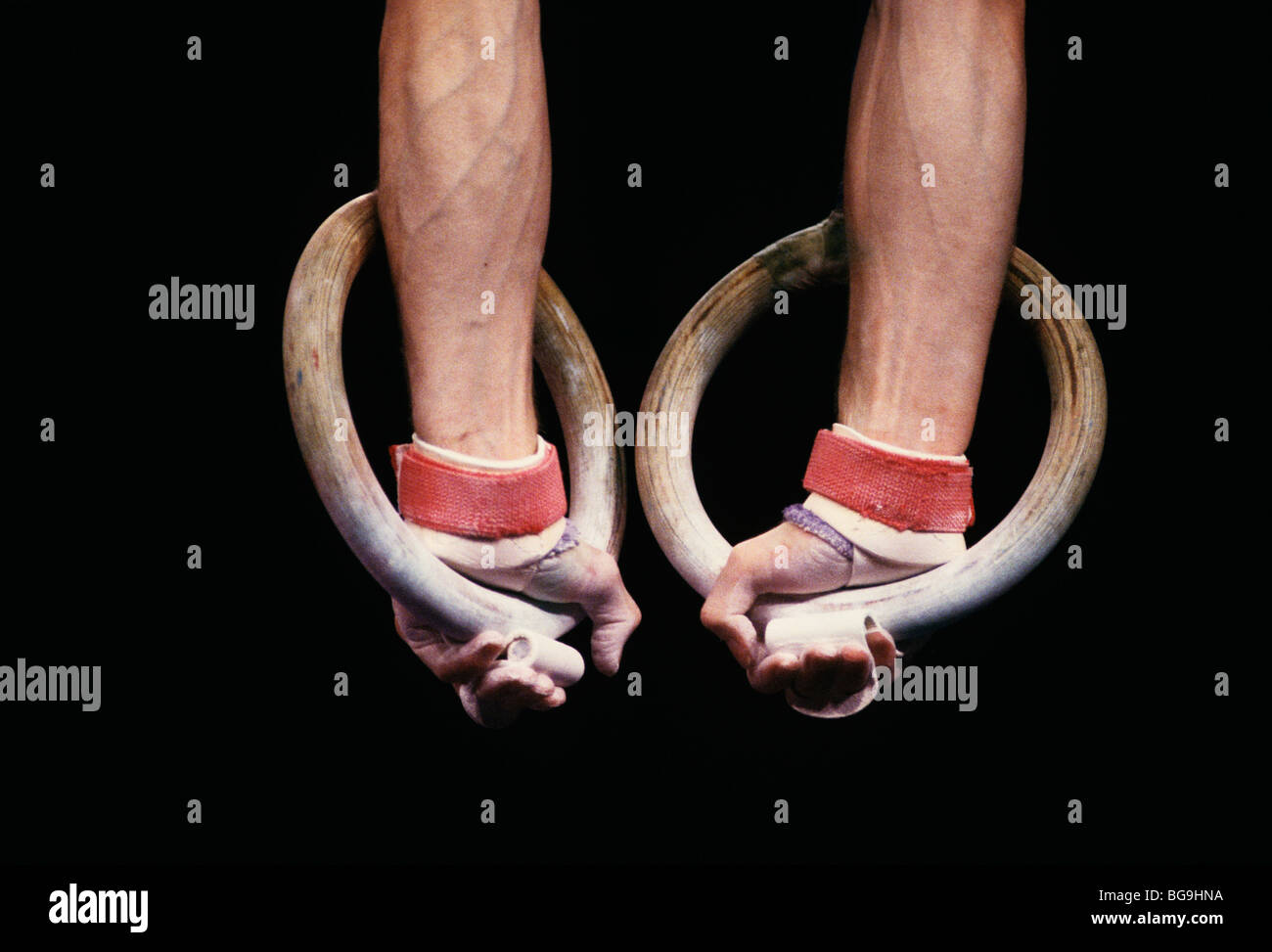 Gymnast rings close up hi-res stock photography and images - Alamy